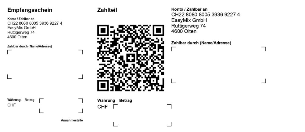 QR-Rechnung von EasyMix